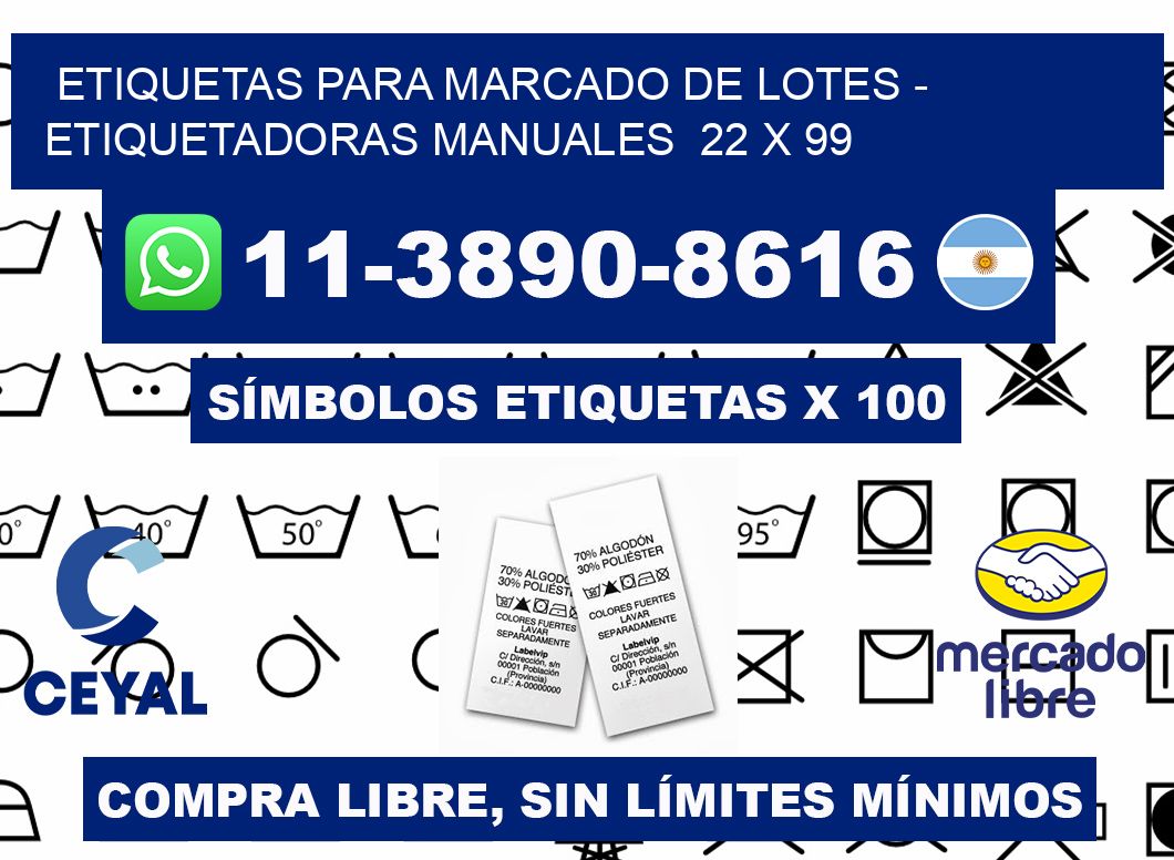 etiquetas para marcado de lotes - Etiquetadoras Manuales 22 x 99