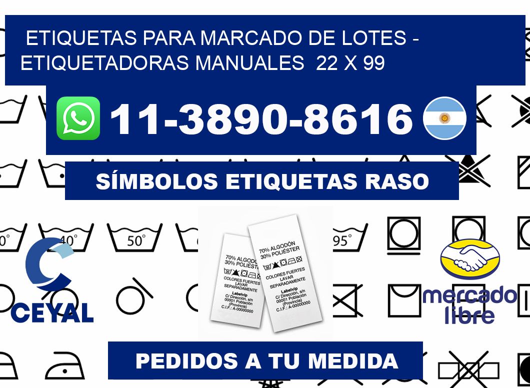 etiquetas para marcado de lotes - Etiquetadoras Manuales 22 x 99