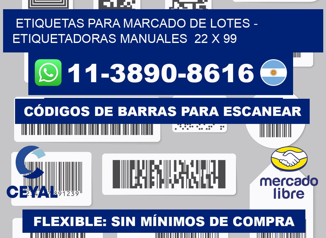 etiquetas para marcado de lotes - Etiquetadoras Manuales 22 x 99