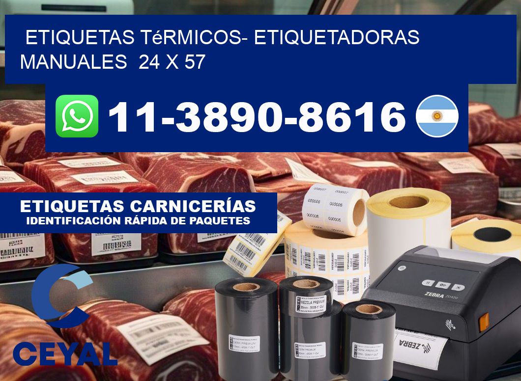 etiquetas térmicos- Etiquetadoras Manuales  24 x 57
