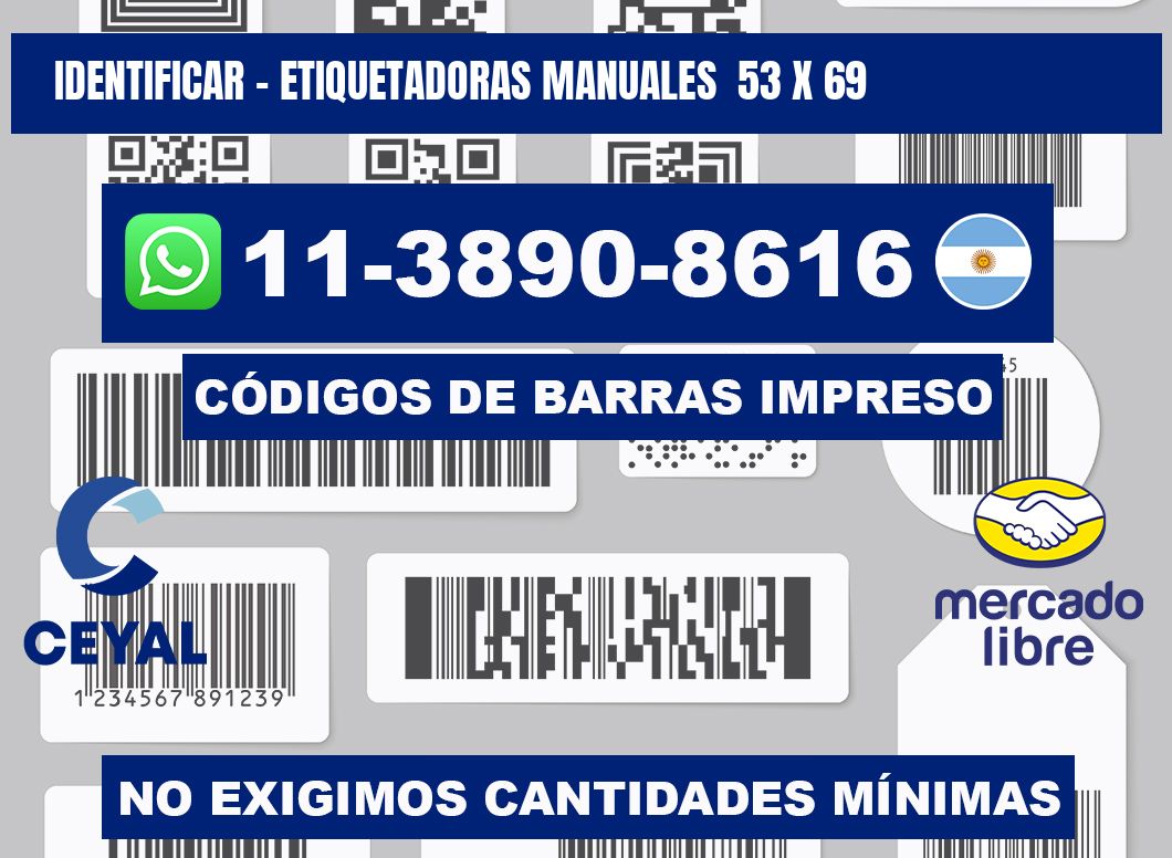 identificar - Etiquetadoras Manuales  53 x 69