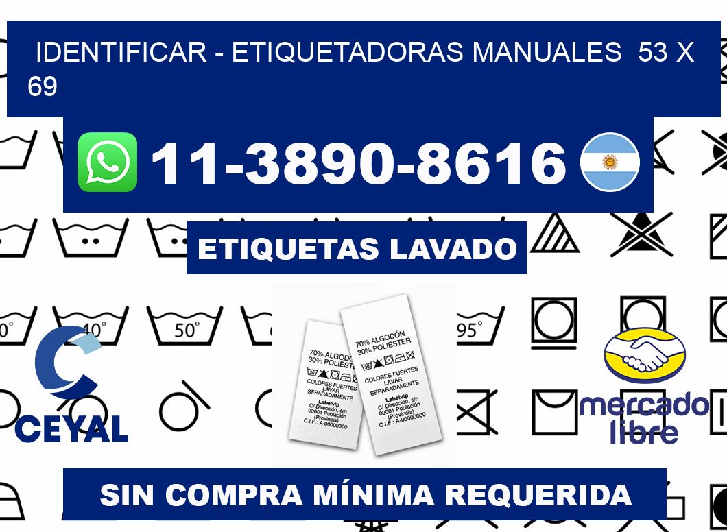 identificar - Etiquetadoras Manuales  53 x 69