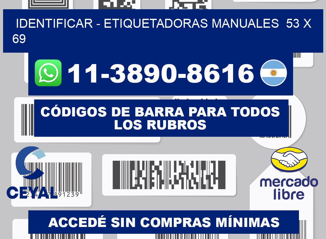 identificar - Etiquetadoras Manuales  53 x 69