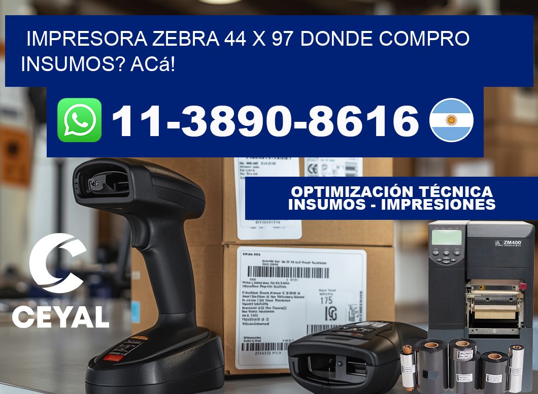 impresora zebra 44 x 97 Donde compro insumos? Acá!