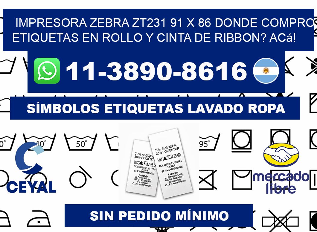 impresora zebra zt231 91 x 86 Donde compro etiquetas en rollo y cinta de ribbon? Acá!