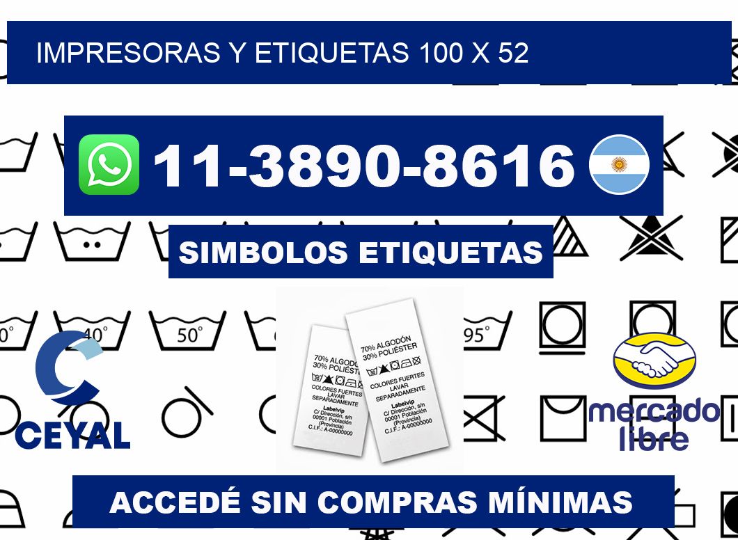 impresoras y etiquetas 100 x 52