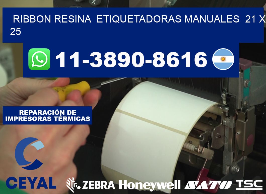 ribbon resina Etiquetadoras Manuales 21 x 25
