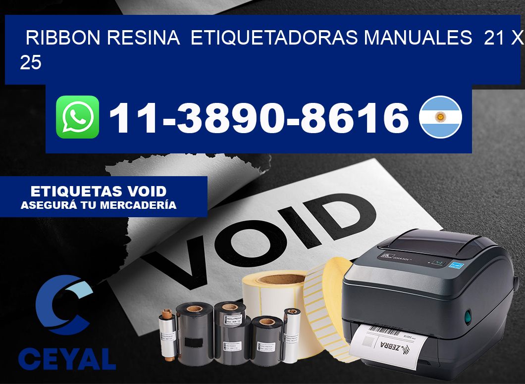 ribbon resina Etiquetadoras Manuales 21 x 25