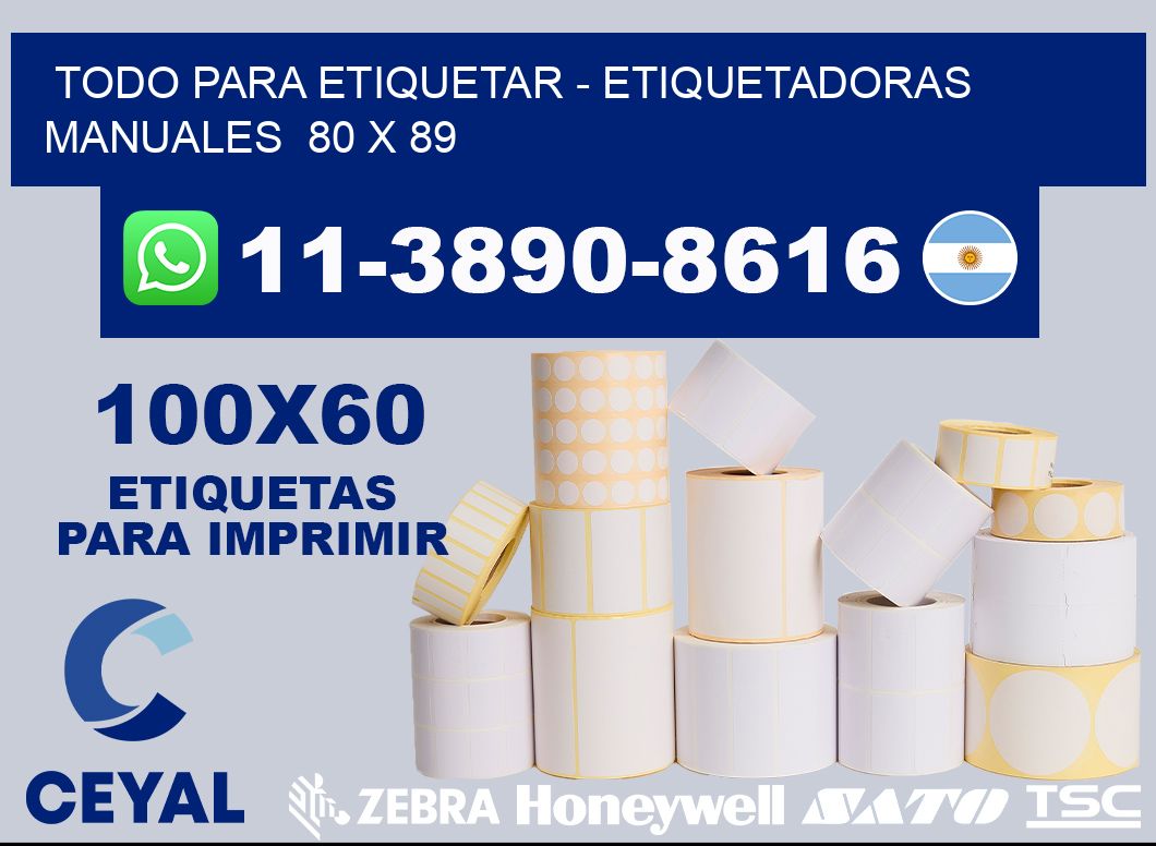 todo para etiquetar - Etiquetadoras Manuales  80 x 89