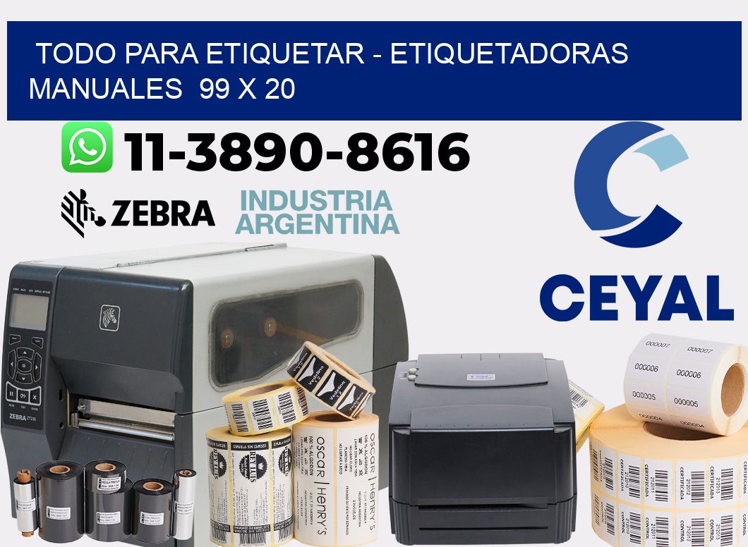 todo para etiquetar - Etiquetadoras Manuales  99 x 20