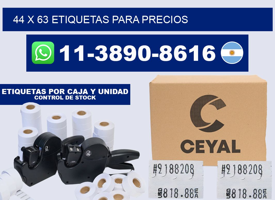 44 x 63 etiquetas para precios
