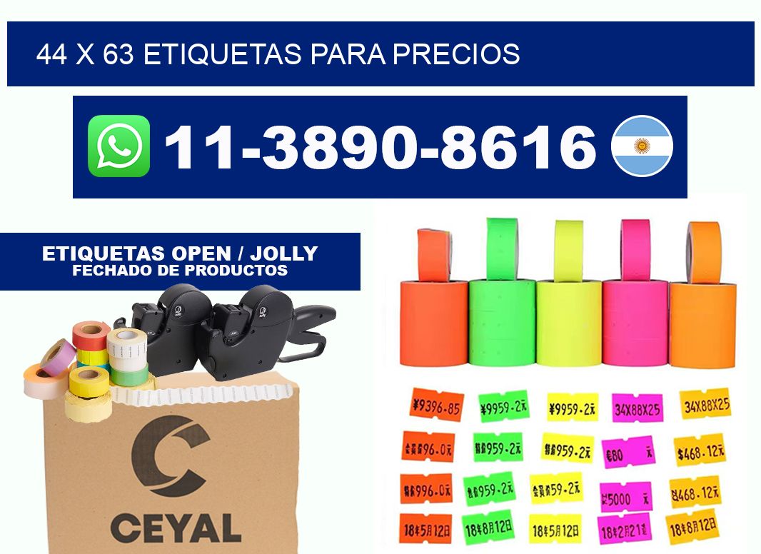 44 x 63 etiquetas para precios