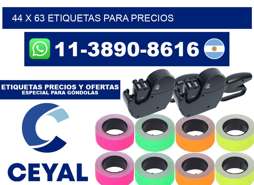 44 x 63 etiquetas para precios