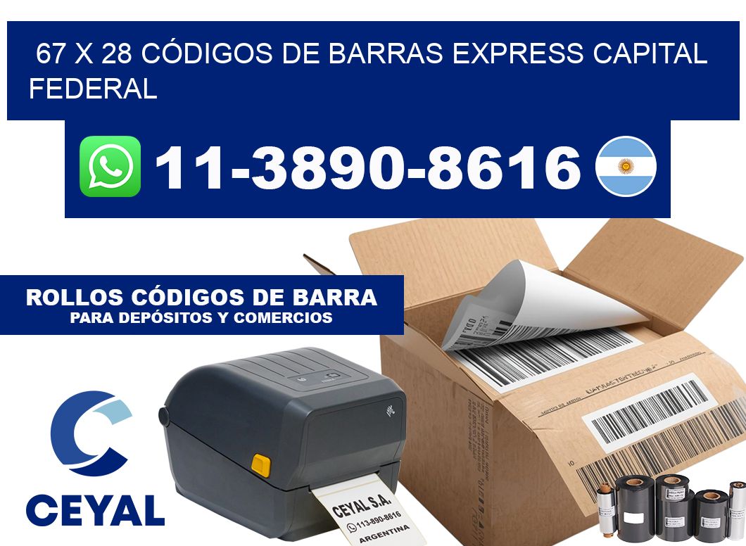 67 x 28 CÓDIGOS DE BARRAS EXPRESS CAPITAL FEDERAL