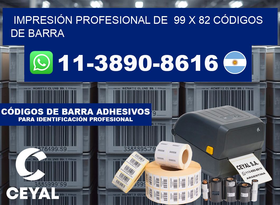IMPRESIÓN PROFESIONAL DE  99 x 82 CÓDIGOS DE BARRA
