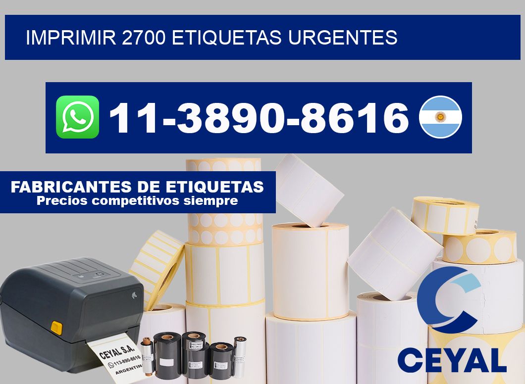 IMPRIMIR 2700 ETIQUETAS URGENTES