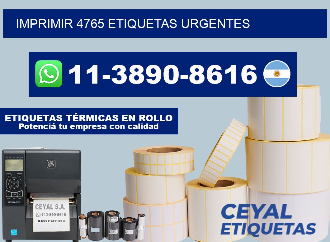 IMPRIMIR 4765 ETIQUETAS URGENTES