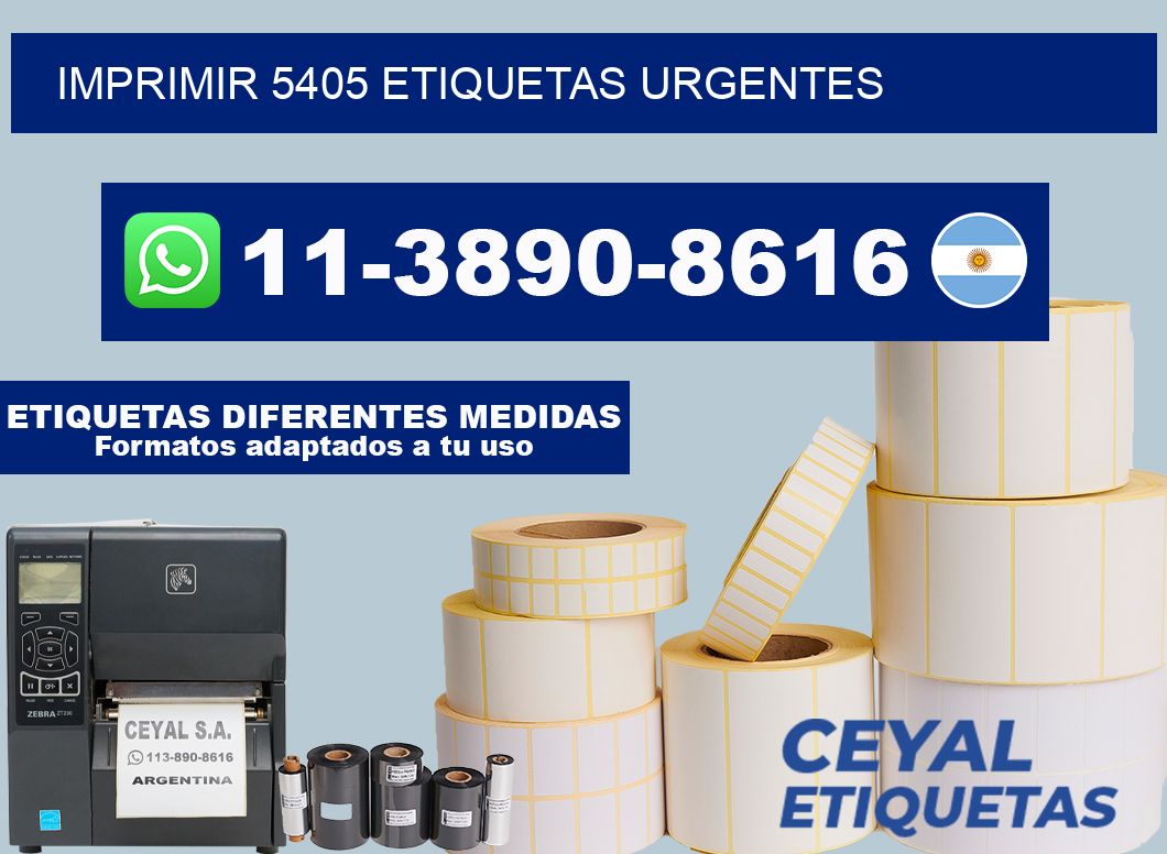 IMPRIMIR 5405 ETIQUETAS URGENTES