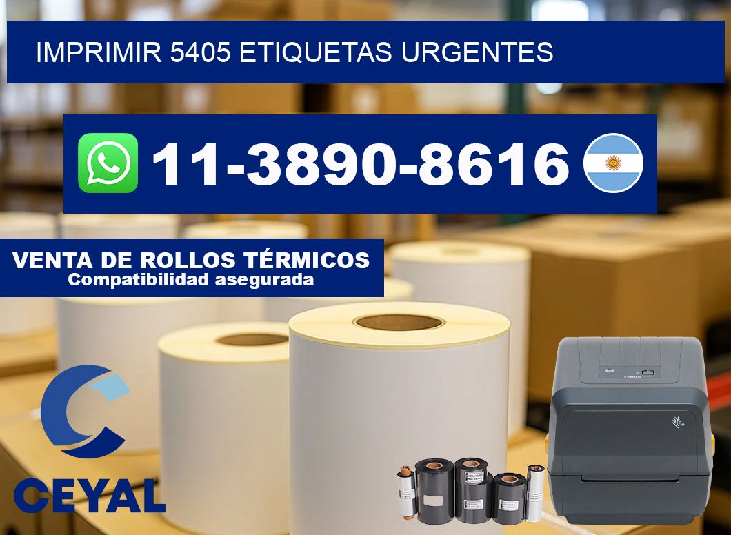 IMPRIMIR 5405 ETIQUETAS URGENTES