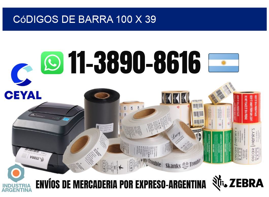 códigos de barra 100 x 39