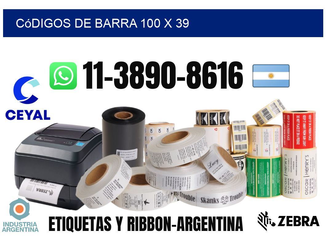 códigos de barra 100 x 39