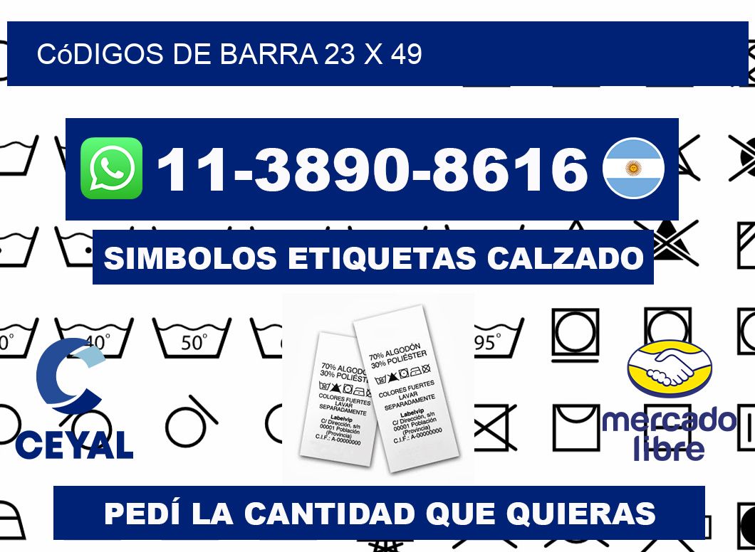códigos de barra 23 x 49