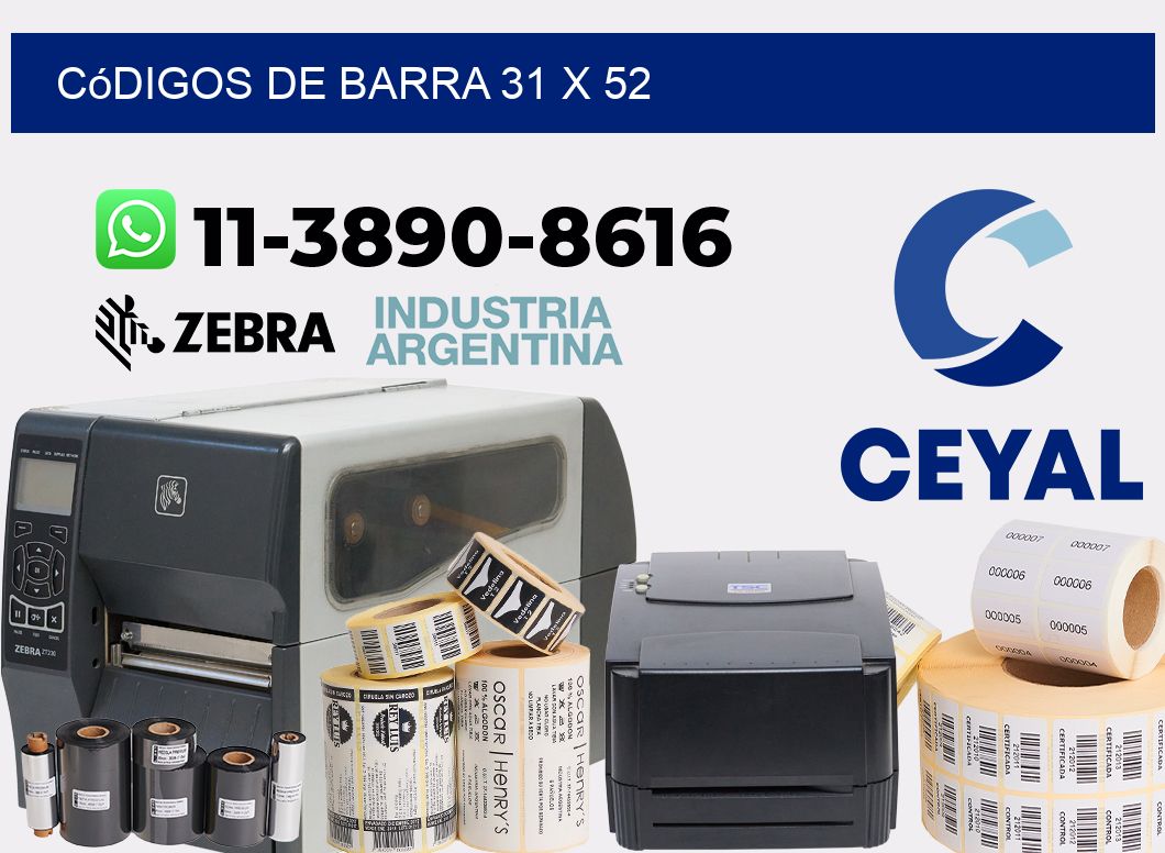 códigos de barra 31 x 52
