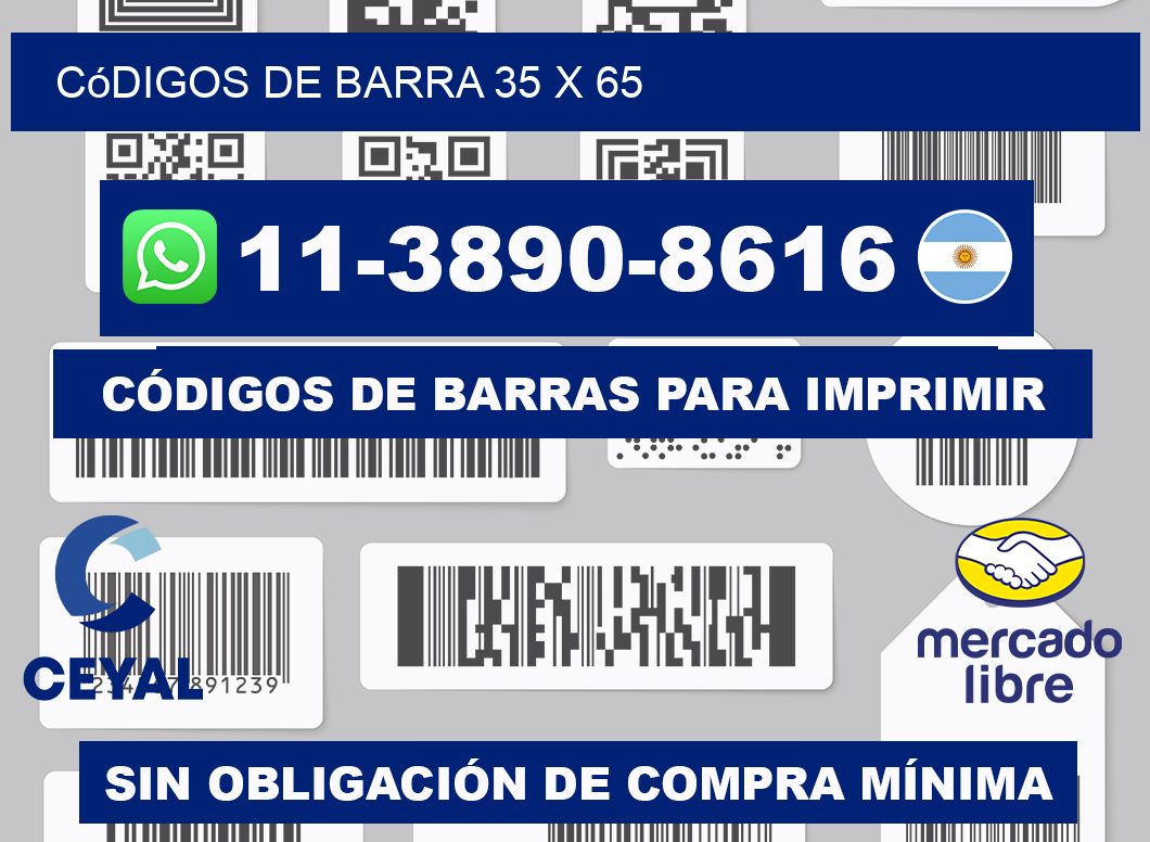 códigos de barra 35 x 65