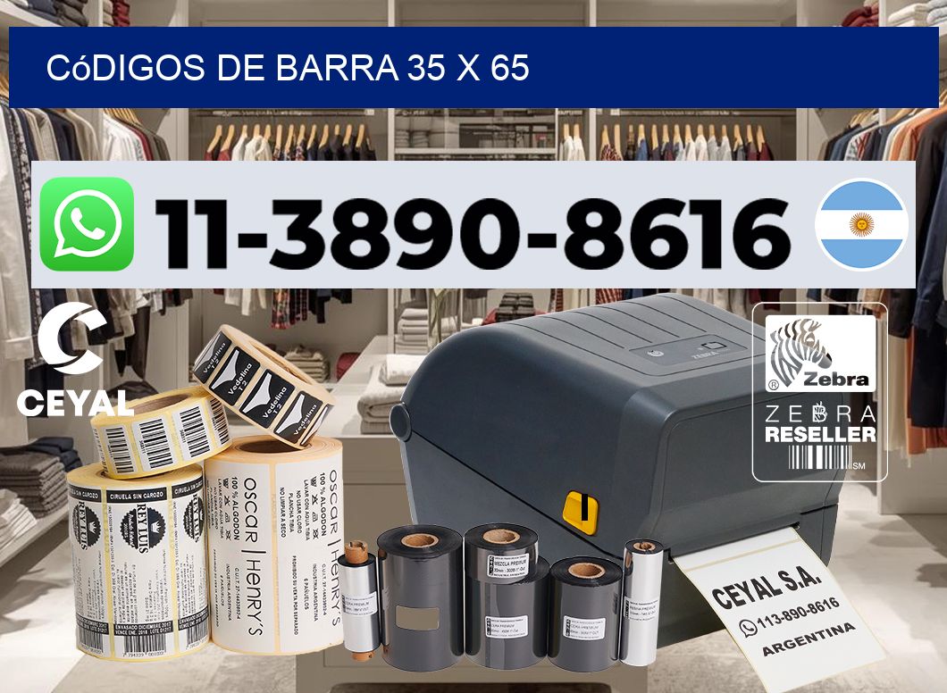 códigos de barra 35 x 65