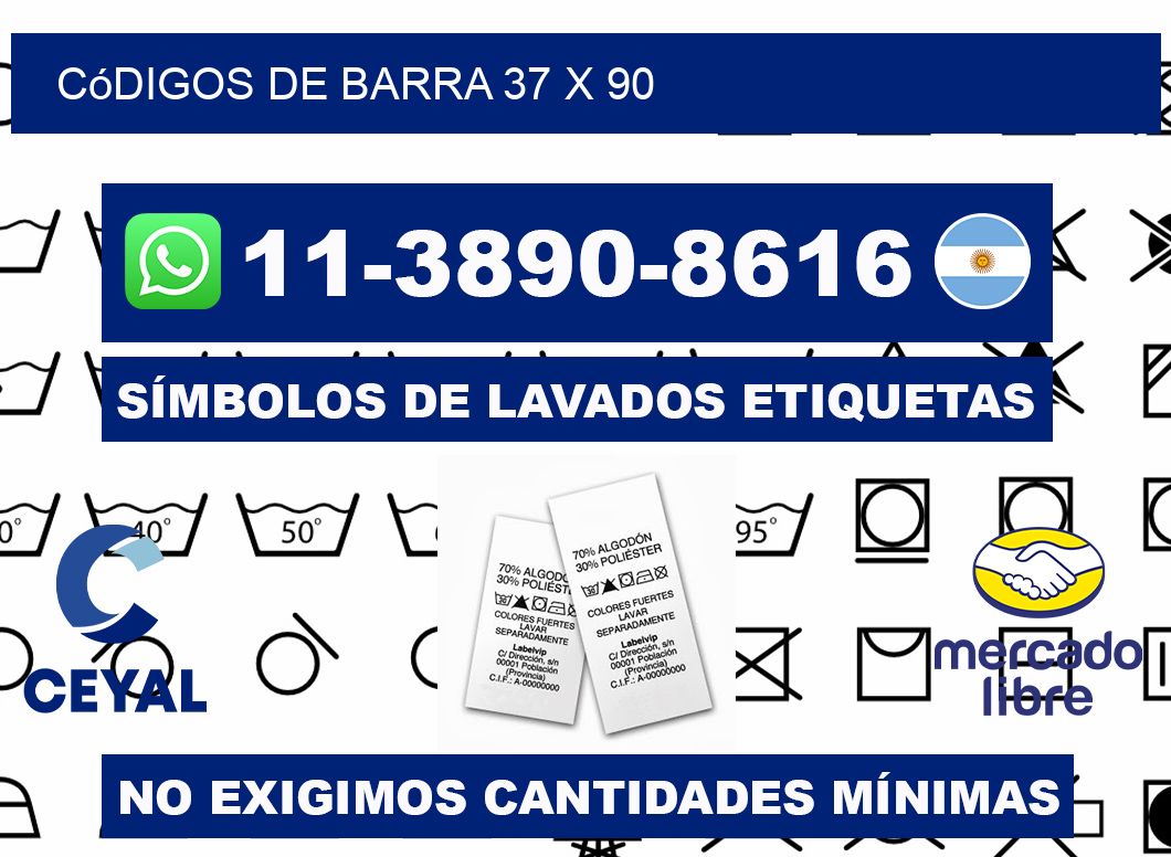 códigos de barra 37 x 90