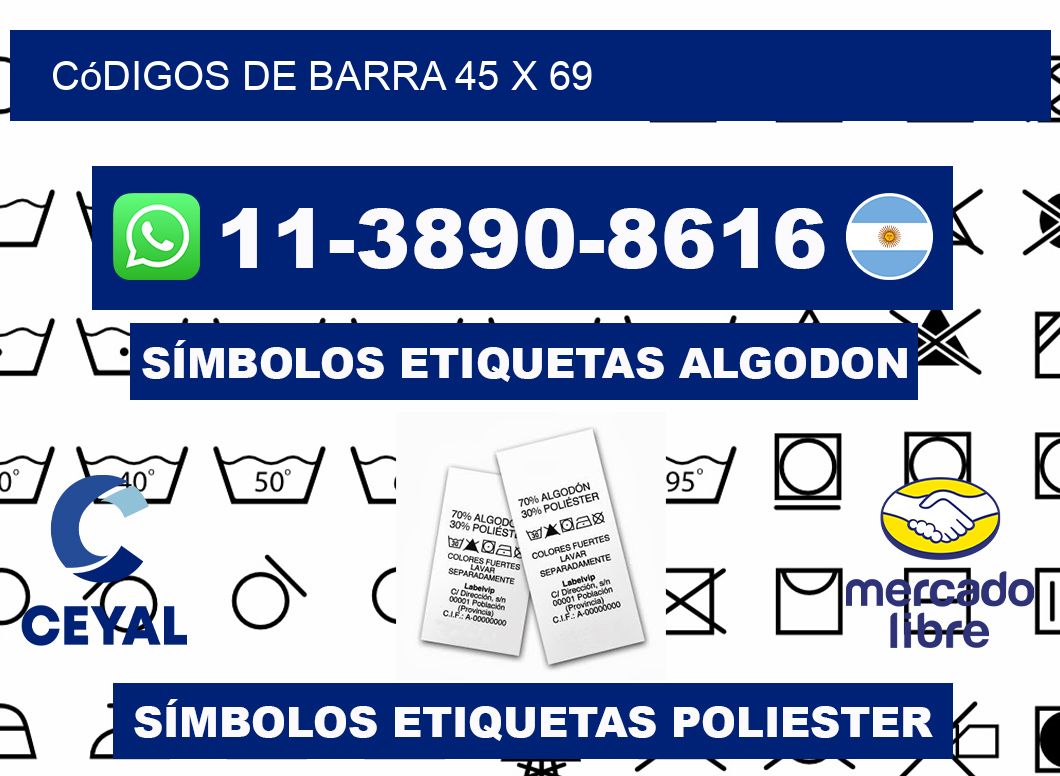 códigos de barra 45 x 69