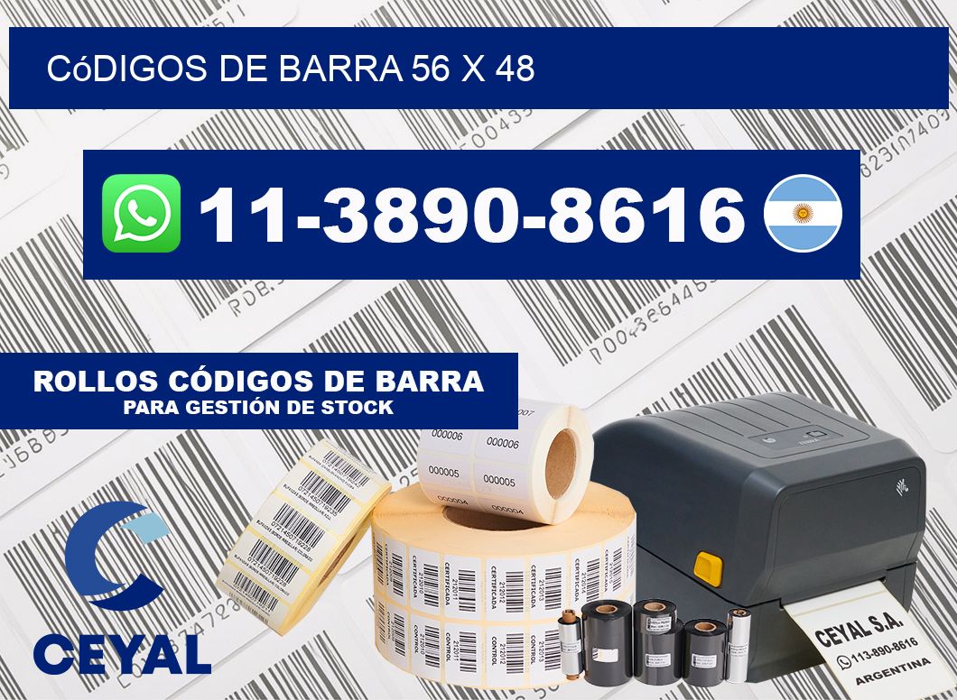 códigos de barra 56 x 48