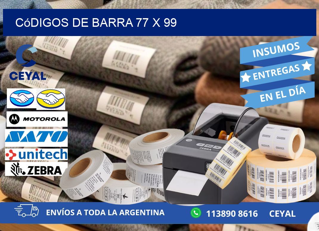 códigos de barra 77 x 99