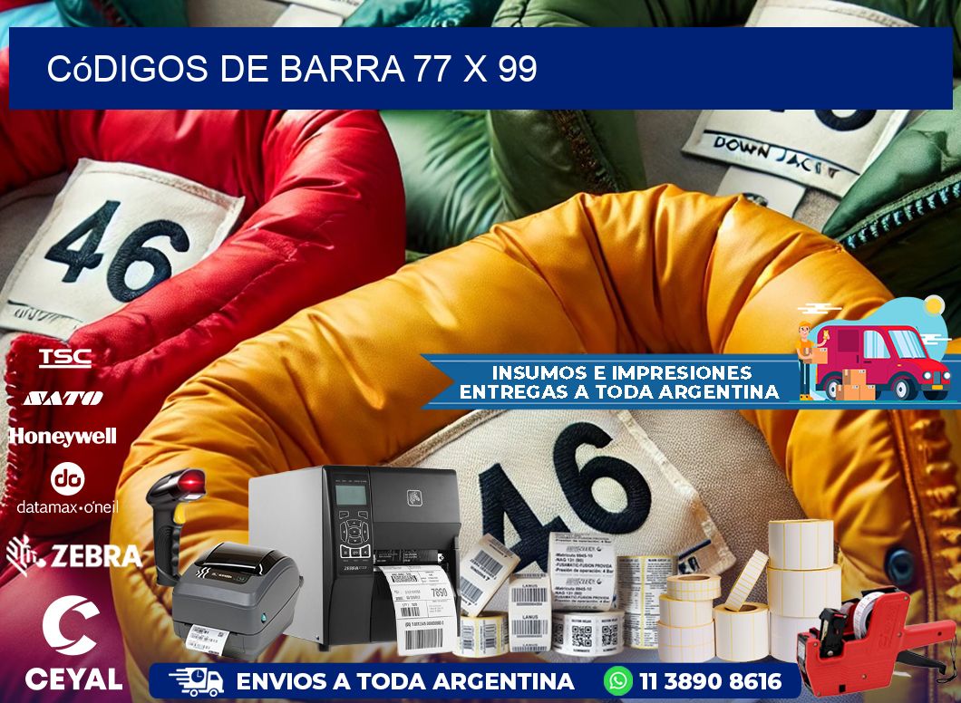 códigos de barra 77 x 99