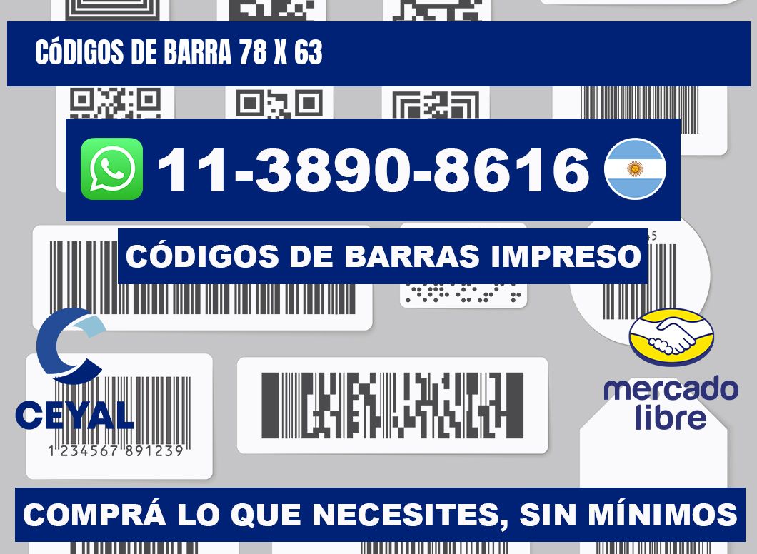 códigos de barra 78 x 63