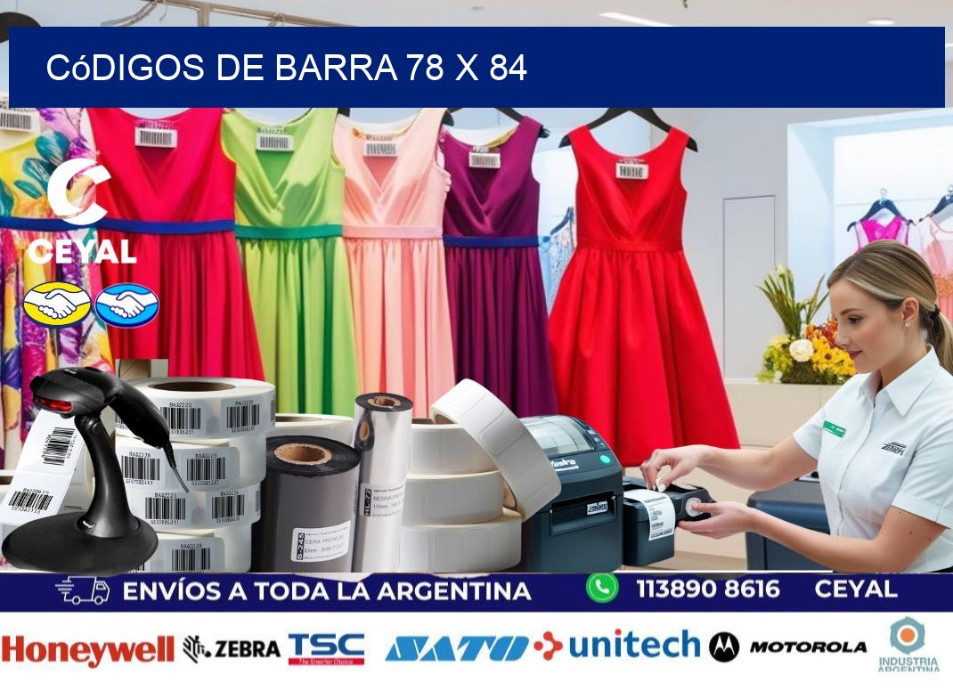 códigos de barra 78 x 84
