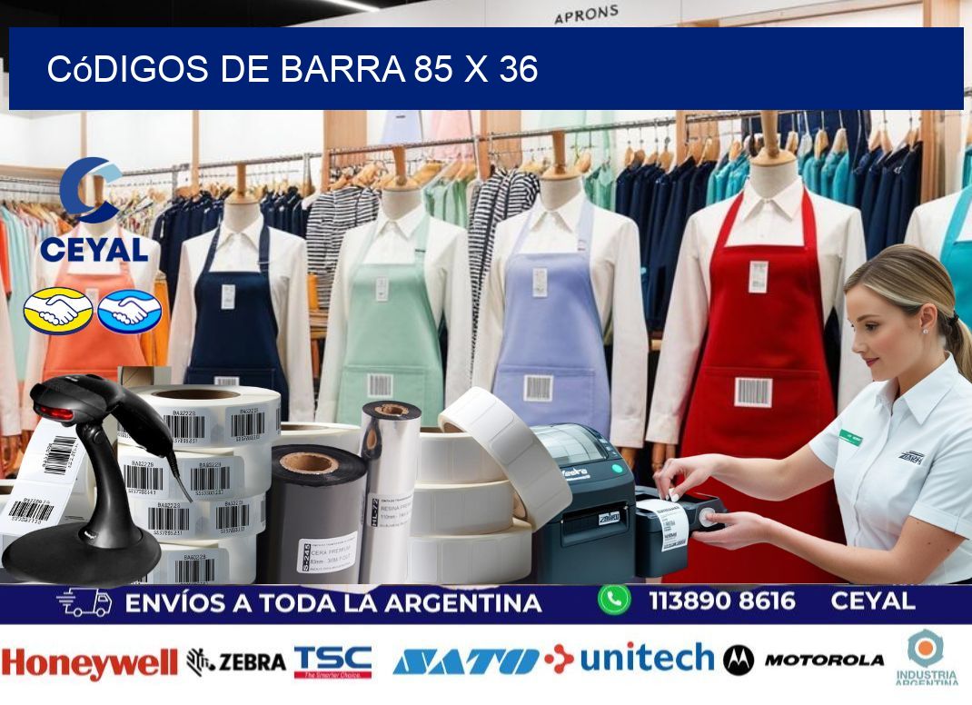 códigos de barra 85 x 36