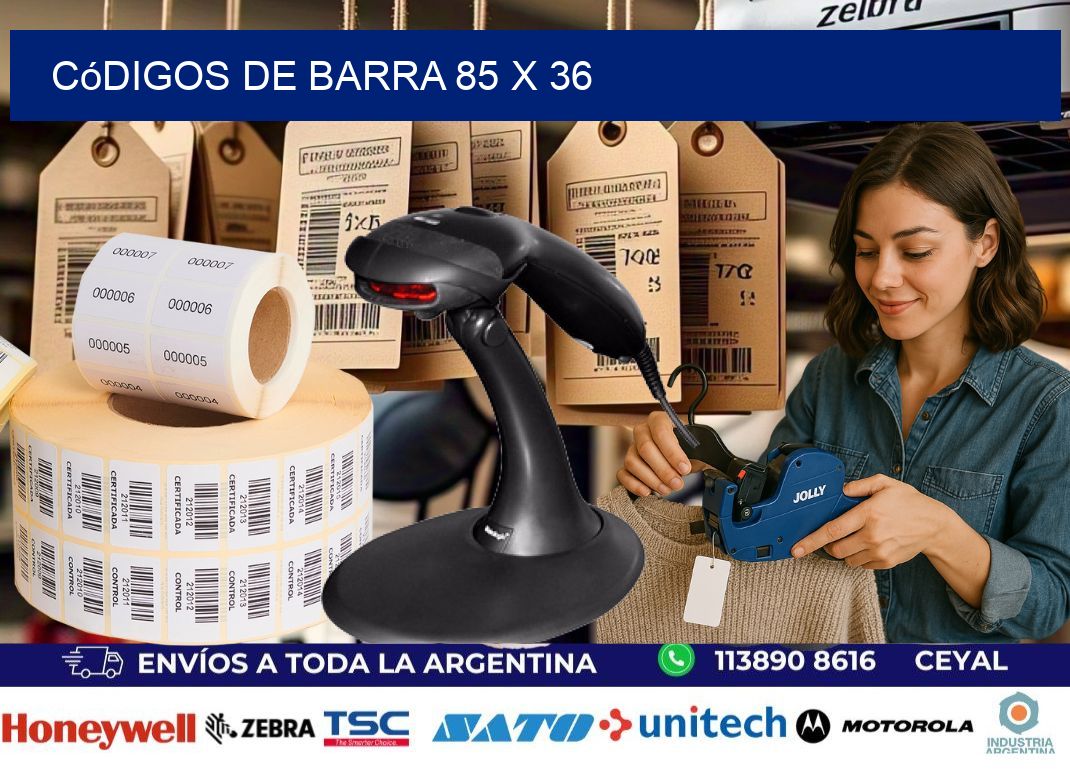 códigos de barra 85 x 36