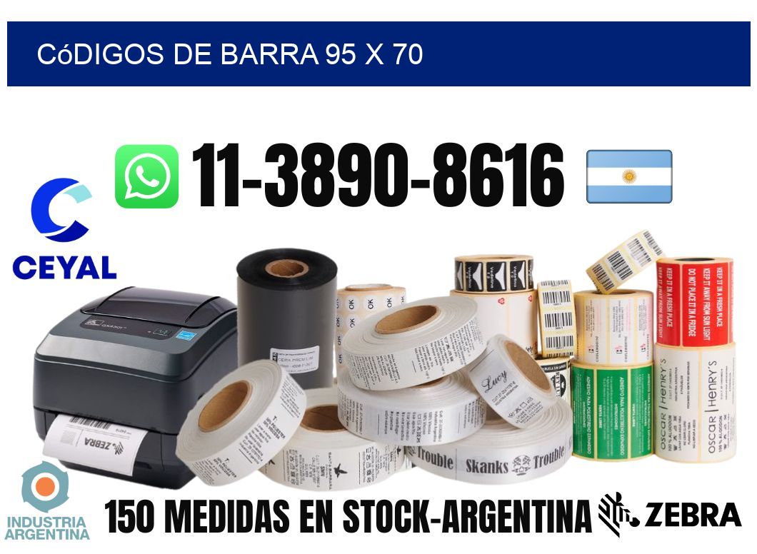 códigos de barra 95 x 70