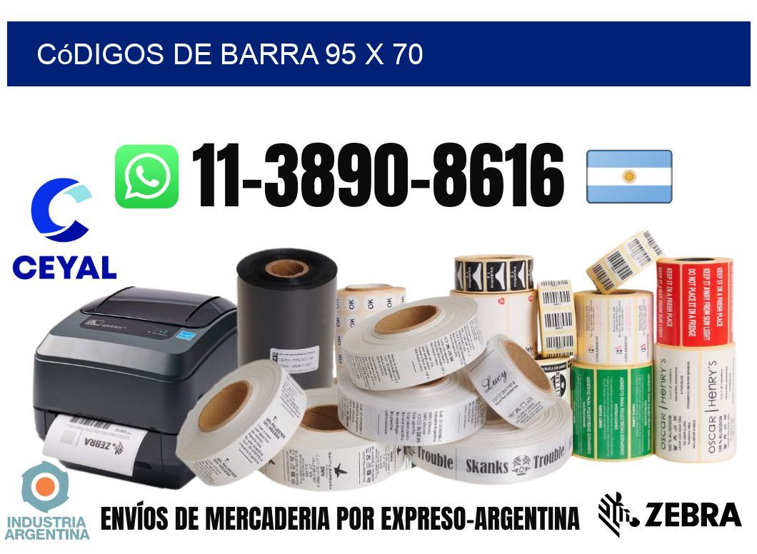 códigos de barra 95 x 70