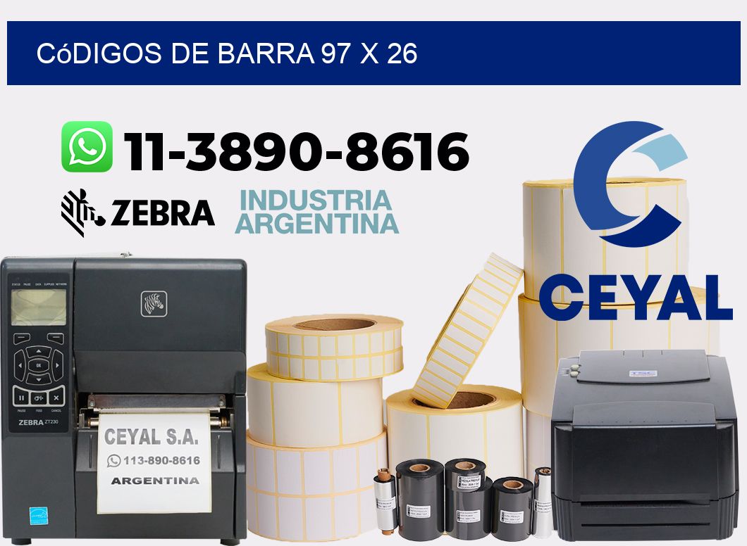 códigos de barra 97 x 26