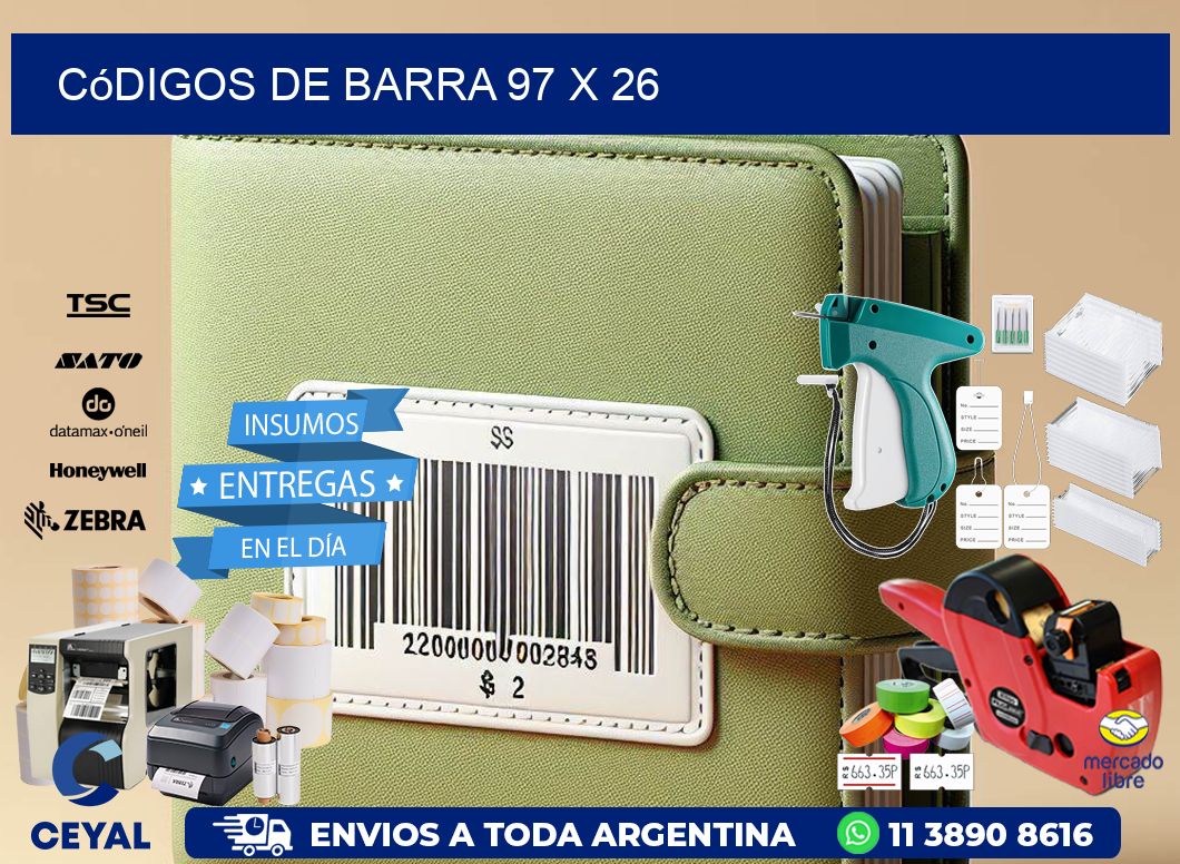 códigos de barra 97 x 26