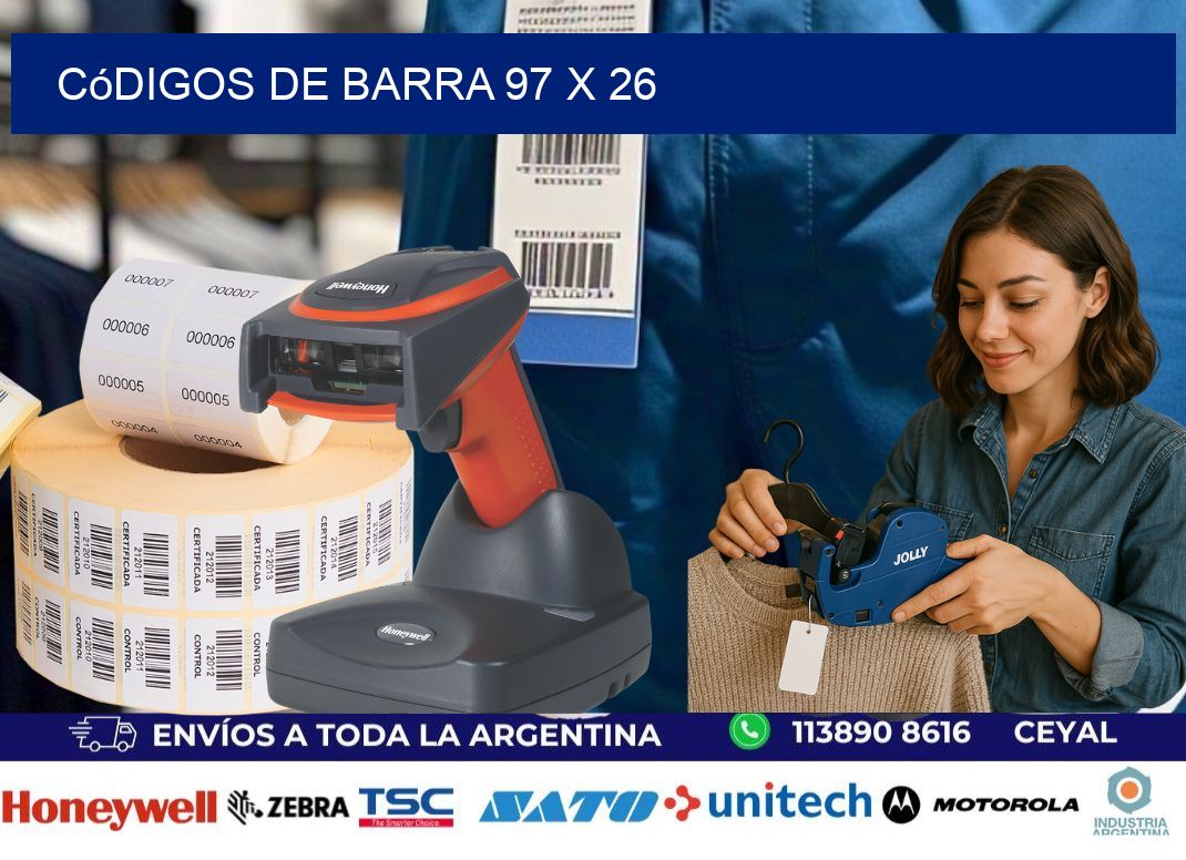 códigos de barra 97 x 26