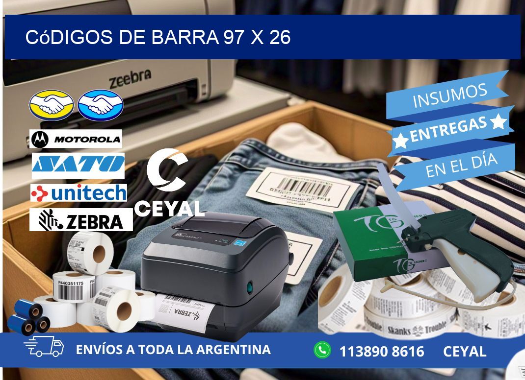 códigos de barra 97 x 26