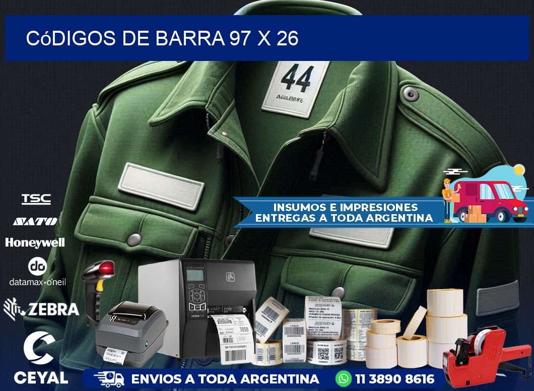 códigos de barra 97 x 26