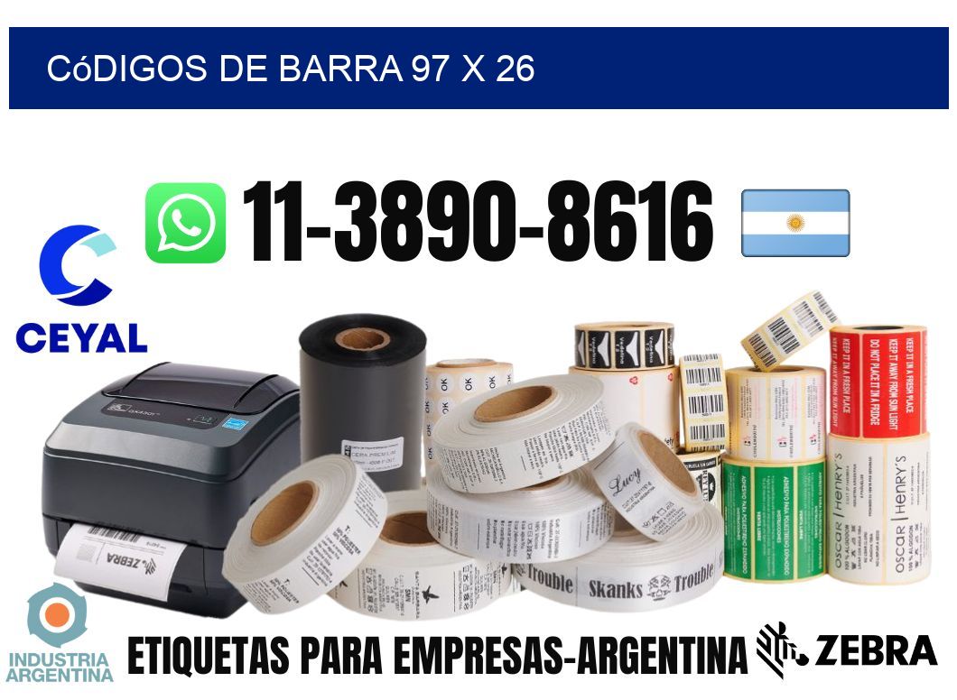 códigos de barra 97 x 26