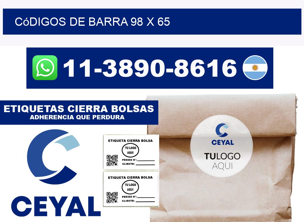 códigos de barra 98 x 65