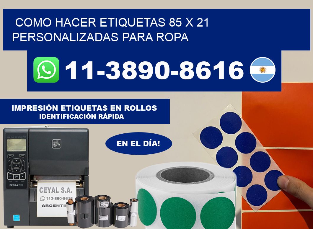 como hacer etiquetas 85 x 21 personalizadas para ropa