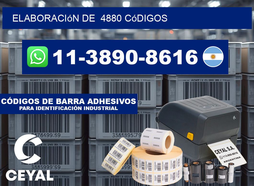elaboración de  4880 códigos