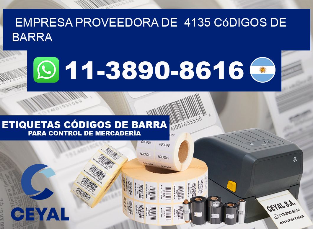 empresa proveedora de 4135 códigos de barra